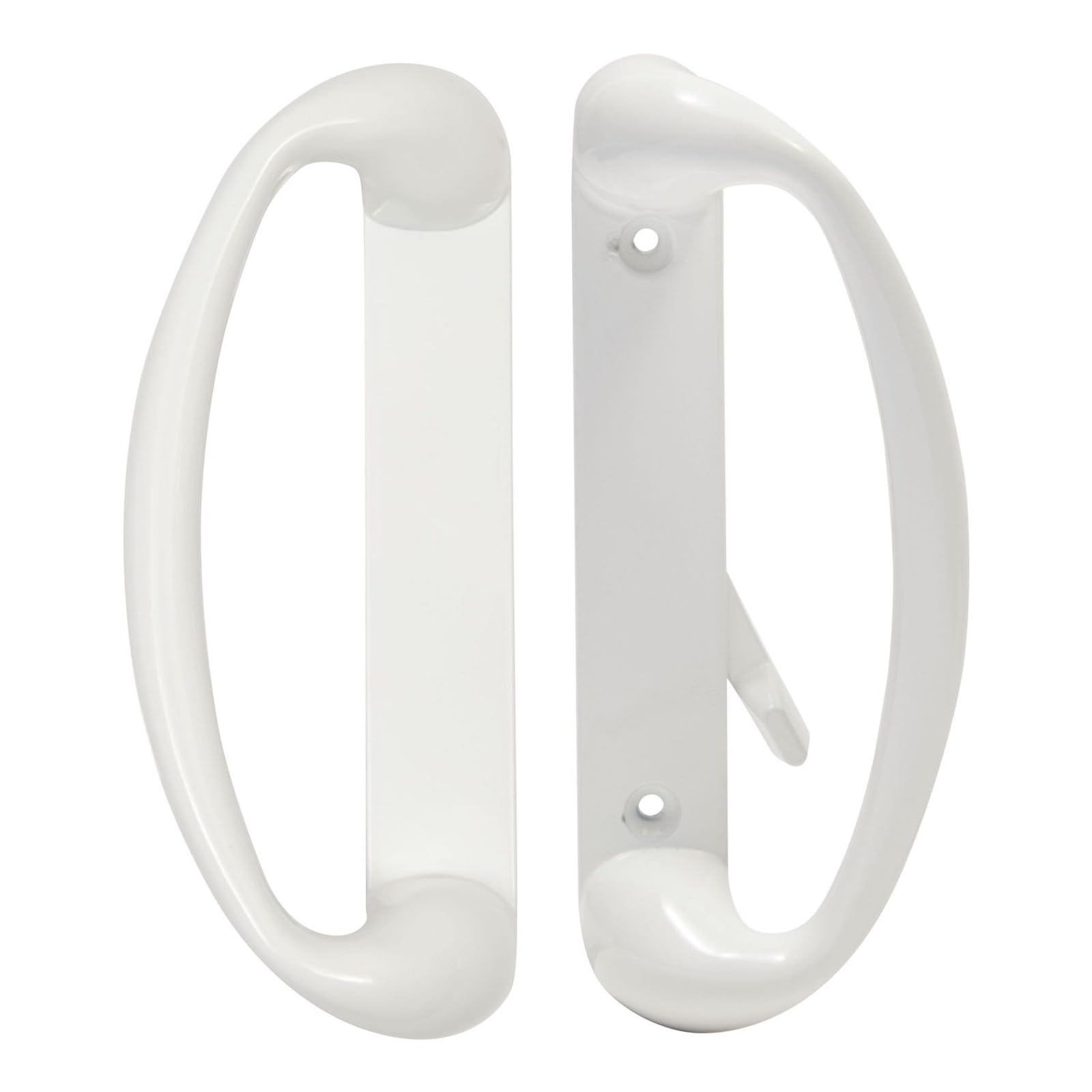 Photo 1 of Built Industrial Sliding Glass Door Handle & Lock - Mortise Style White Diecast, Fits 3-15/16 in Hole Spacing - Replacement Patio Handle Set & Sliding Door Lock