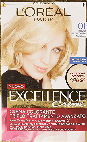 Treatment Hair Color Excellence Creams N 01 Ultra Light Natural Blonde by Excellance