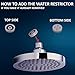 Shower Head - LIMITED TIME SALE - Rainfall High Pressure 6” - Rain High Flow Fixed Luxury Chrome Showerhead - Removable Water Restrictor - For the Best Relaxation and Spa