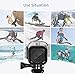 Nechkitter 60m Dive Protective Housing Case for GoPro Hero 5 Session Hero 4 Session Hero Session, High Transmission Waterproof Housing Case