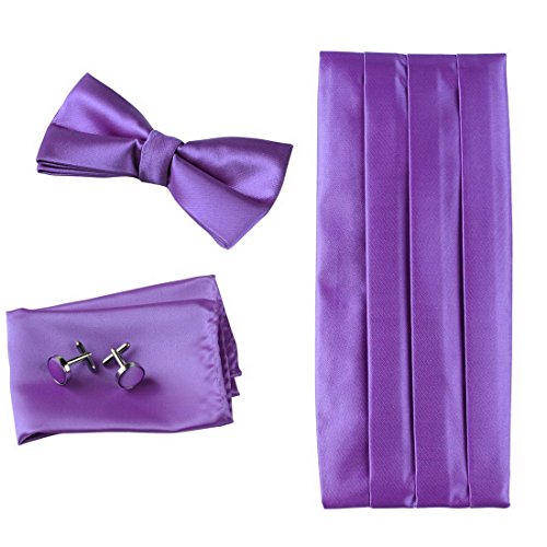 Indigo Silk Pre-tied Bow Tie for Boy Handkerchiefs Cufflinks and Cummerbund Set with Gift Box Cm1008 Purple Indigo Silk Pre-tied Bow Tie for Boy Handkerchiefs Cufflinks and Cummerbund Set with Gift Box Cm1008 Purple