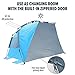 OutdoorMaster Pop Up 3-4 Person Beach Tent X-Large - Easy Setup, Portable Beach Shade Canopy Folding Sun Shelter with UPF 50+ UV Protection Removable Skylight Family Size