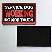 SpaceAuto Bundle 3 Pieces Service Dog Working Do Not Touch Military Tactical Morale Badge Hook & Loop Fastener Patch