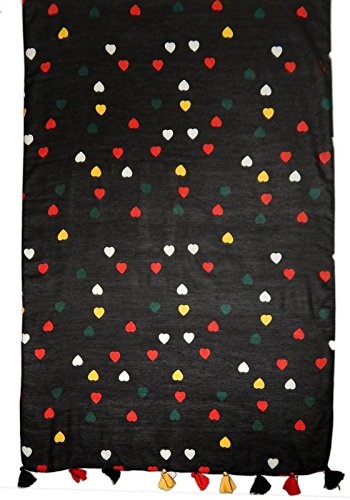 urban trendz 2700 polyester heart printed scarf stole shawl duppata
