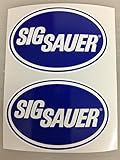 SBD Decals 2 Sig Sauer Blue Oval Decals Various Sizes (3 inch)