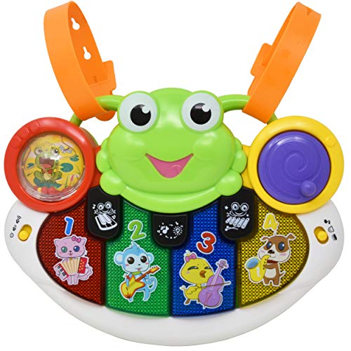 Discover and Play Musical Toy - Piano Learning Keyboard and Crib Accessories Toy with Music and Sound, Learn Animal Sounds, Numbers and More, Educational Sing Along for Infants, Toddlers and Kids