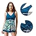 wantdo Women's One Piece Bikini Swimsuit High Waisted Swimwear Green US 8-10