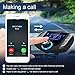 (Upgraded Version) Bluetooth FM Transmitter, GRDE Wireless Radio Adapter Hands-Free Car Kit Receiver with QC 3.0 USB Car Charger, AUX Input/Output, TF Card Slot and LED Display