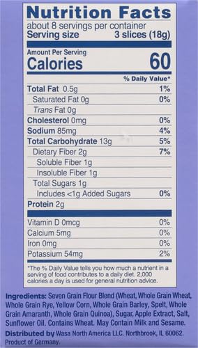 WASA CRACKER CRISPBREAD 7GRAIN LGHT, 4.9 OZ