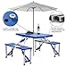betterhomechoice Outdoor Portable Plastic Folding Picnic Table Camping W/ 4 Seats Bluethumb 2