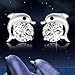 Naivo Women's Dolphin Silver Plated Crystal Rhinestone Zircon Earrings Stud Gift