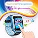 Smart Watch for Girls Boys - GPS Locator Pedometer Fitness Tracker Touch Camera Games Light Touch Anti Lost Alarm Clock Smart Watch Bracelet Compatible with iOS Android Birthday Gift (Blue)