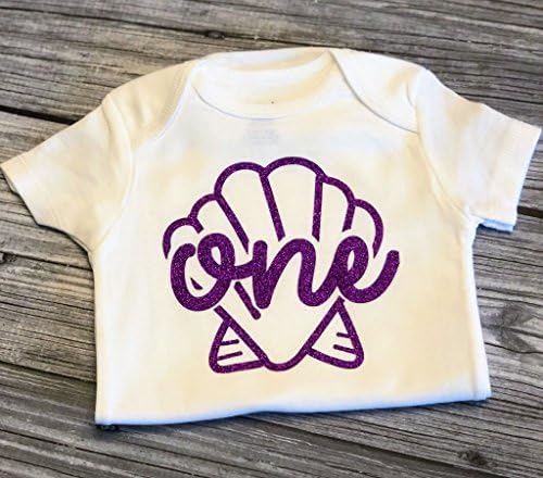 Mermaid birthday bodysuit - birthday bodysuit - mermaid party - shell bodysuit - baby mermaid - baby girl - under the sea -