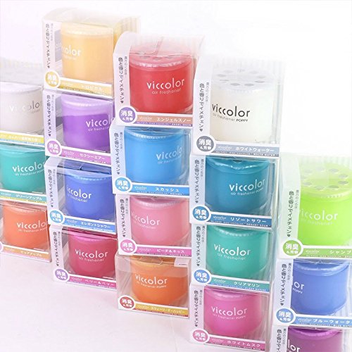 2x Round Can Style 2.5" Diameter, 2.128" Height White Water Scent VicColor Air Freshener Odor Smell Eliminator Deodorize For Interior Indoor Car Vehicle Bathroom Restroom Home Office Universal