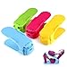ONEDONE Shoe Slots Organizer Adjustable Shoes Holder Rack Space Saver for Closet 4PCs/Set