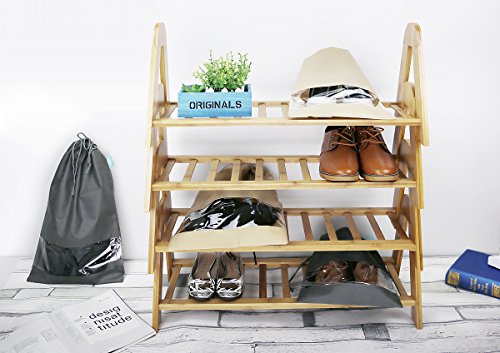 iwill CREATE PRO Portable Shoe Storage Bag for Mens Shoes, Travel Shoe Bags for Luggage Suitcase, Dustproof Shoes Pouch for Closet, Dark Gray, 10pcs
