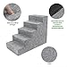 USA Made Pet Steps/Stairs with CertiPUR-US Certified Foam for Dogs & Cats by Best Pet Supplies – Gray Linen, 5-Step (H: 22.5″)thumb 2