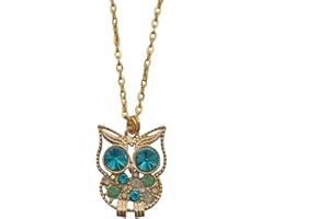 Cute Crystal Owl Necklace for Woman, Bird Lover Chic Jewelry