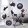 Mini Exercise Bike Pedal Exerciser Resistance Cycle Indoor Gym Black