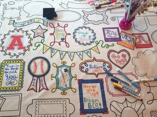 The Coloring Table - Colorable Frame Fun Tablecloth - XL