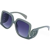 BCUYCF Women's Fashion Personalised Large Frame Sunglasses Cool Logo Square Sunglasses Travel Holiday Accessories