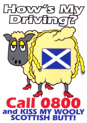 How's My Driving.... - Interior Scottish Car Sticker SCO24