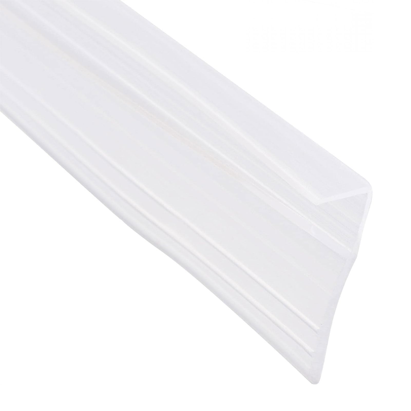TOP-VIGOR Frameless Shower Door Seal Strip, 20mm Drip Rail - 10mm Glass x 2000mm Length F-Type Glass Shower Screen Door Bottom Sweep Silicone for Shower Door Seal