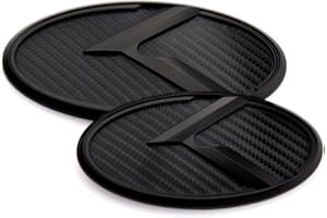 ARKOSKNIGHT 2PCS Vintage K Badge,Front Rear Trunk Emblem Compatible with Vintage K Accessories (Carbon Fiber Black)