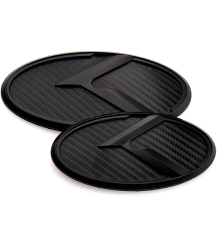 thumbnail image 2 of Pair Of White On White Carbon Fiber 'K' Emblems For Kia – Trunk Or Hood Badges 2 of 6