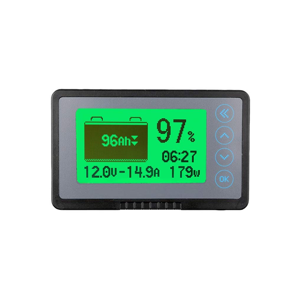 HENGSHAN 500A Battery Monitor High Low Voltage and Low Capacity Programmable Alarm Compatible with 10-120V Lithium Sealed Gel Flooded Batteries Capacity up to 9999 Ah