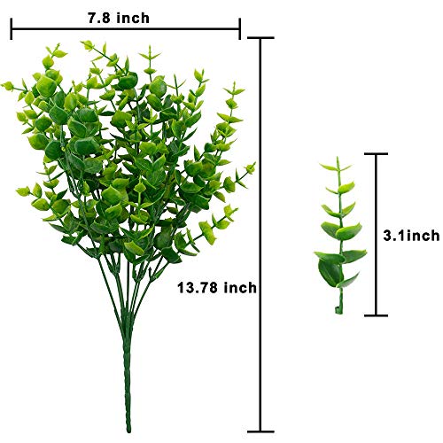 TEMCHY Artificial Boxwood Stems Faux Plants Shrubs (Pack of 7), Fake UV Resistant Greenery Foliage Spring for Farmhouse, Home, Garden, Office, Patio, Wedding and Indoor Outdoor Decor - Thumbnail 3
