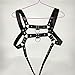 Men's Leather Body Chest Half Harness Belt High Elastic(003,black3)