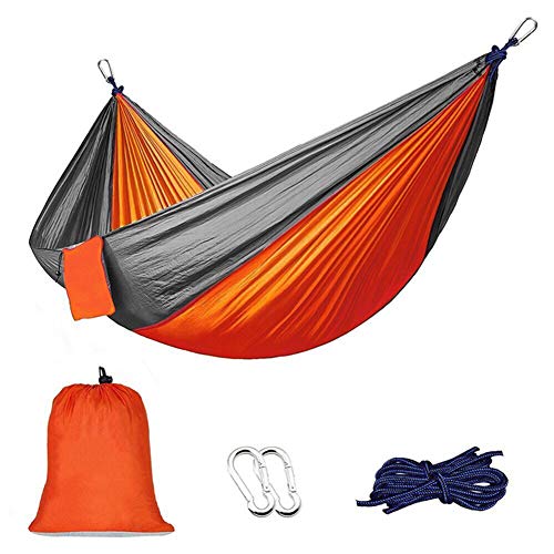 2Krmstr Double Camping Hammock with 2 Hanging Straps,Portable Lightweight Parachute Hammock for Backpacking, Travel, Beach, Backyard, Hiking