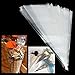 Pack of 200, The Elixir Party Polypropylene Crystal Clear Cellophane Cone Shaped Treat & Favor Bags, 6 x 12 inch