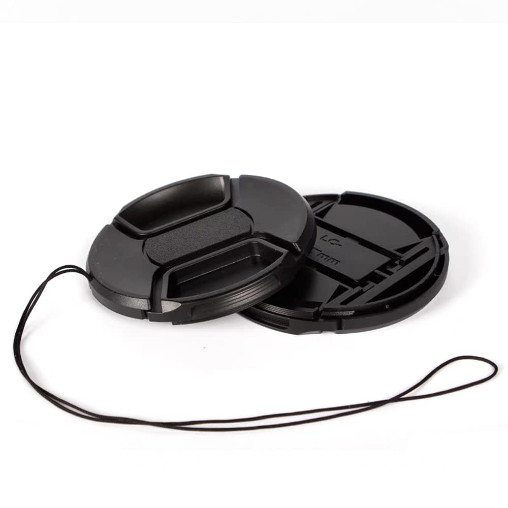 52mm Lens Cover Cap Compatible with NIKKOR AF-S 18-55mm Lens, NIKKOR AF-S 55-200mm Lens, for Nikon D5100 D5200 D5300 D3300 D3200 Camera. (2 Pack)