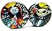 Jack & Sally Graffiti - Nightmare Before Christmas Ear Plugs - Acrylic Screw-On - 10 Sizes - Brand NewPair (0 Gauge (8mm))