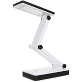 Lixada Foldable LED Desk Lamp Portable LED Table Lamp Folding Light Sensitive Touch Control 3 Levels Adjustable Brightness Battery and USB Powered for Travel Reading Studing Home Office School