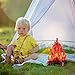 Boao 3 Sets Fake Fire Fake Flame Prop Camping Decoration 3D Cardboard Campfire Centerpiece Artificial Flames Campfire Party Decoration for Camp Bachelorette Party Supplies(Red Orange)