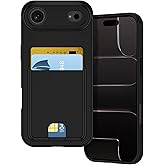 Petocase for iPhone Air Wallet Case Card Holder Slot Ultra Slim Fit Flexible TPU Gel Rubber Soft Skin Silicone Protective Phone Case Cover for Apple iPhone 17 Air 6.5 inch Black