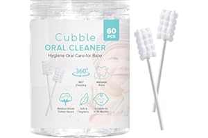 Cubble Baby Tongue Cleaner, 60pcs, Disposable Infant Toothbrush, Hygiene Oral Care Oral Wipes for Baby and Infant