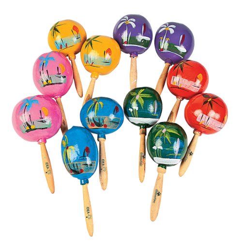 Authentic Pair Of Mexican Maracas (Assorted)