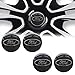 MonboAuto 4PCS Auto Car Sticker Wheel Center Hub Cap Logo Aluminium fit for Ford (Black, 56MM/2.22'')