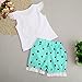 Fabal Summer Baby Girls Clothing Set Children Bow Cat Shirt+Shorts Clothes Set Suit (3T, Blue)