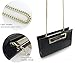 Hoxis Classic Crocodile Pattern Faux Patent Leather Cut it out Clutch with Chain Shoulder Strap Womens Handbag (Navy)