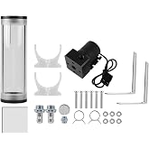 CPU Water Cooler System for PC,Cylinder Water Cooling Heat Sink,50m Diameter &amp; 160mm Long Computer Heat Dissipation Water Cooling 800L/H Mini DC Cooler Pump Liquid