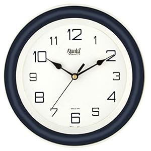 Ajanta AQ-2147 Quartz Glass Abstract Blue Office Clock (214 x 44 x 215 mm )