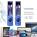 SoundSOUL Bluetooth Water Dancing Speakers Light Show Water Fountain Speakers LED Speakers (Dual 3W Speakers, 4 Colored LED Lights, Built-in Rechargeable 1800mAh Battery, Bluetooth 4.0) - Blue