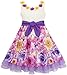Sunny Fashion Girls Dress Blooming Flower Bow Tie Layered Organza