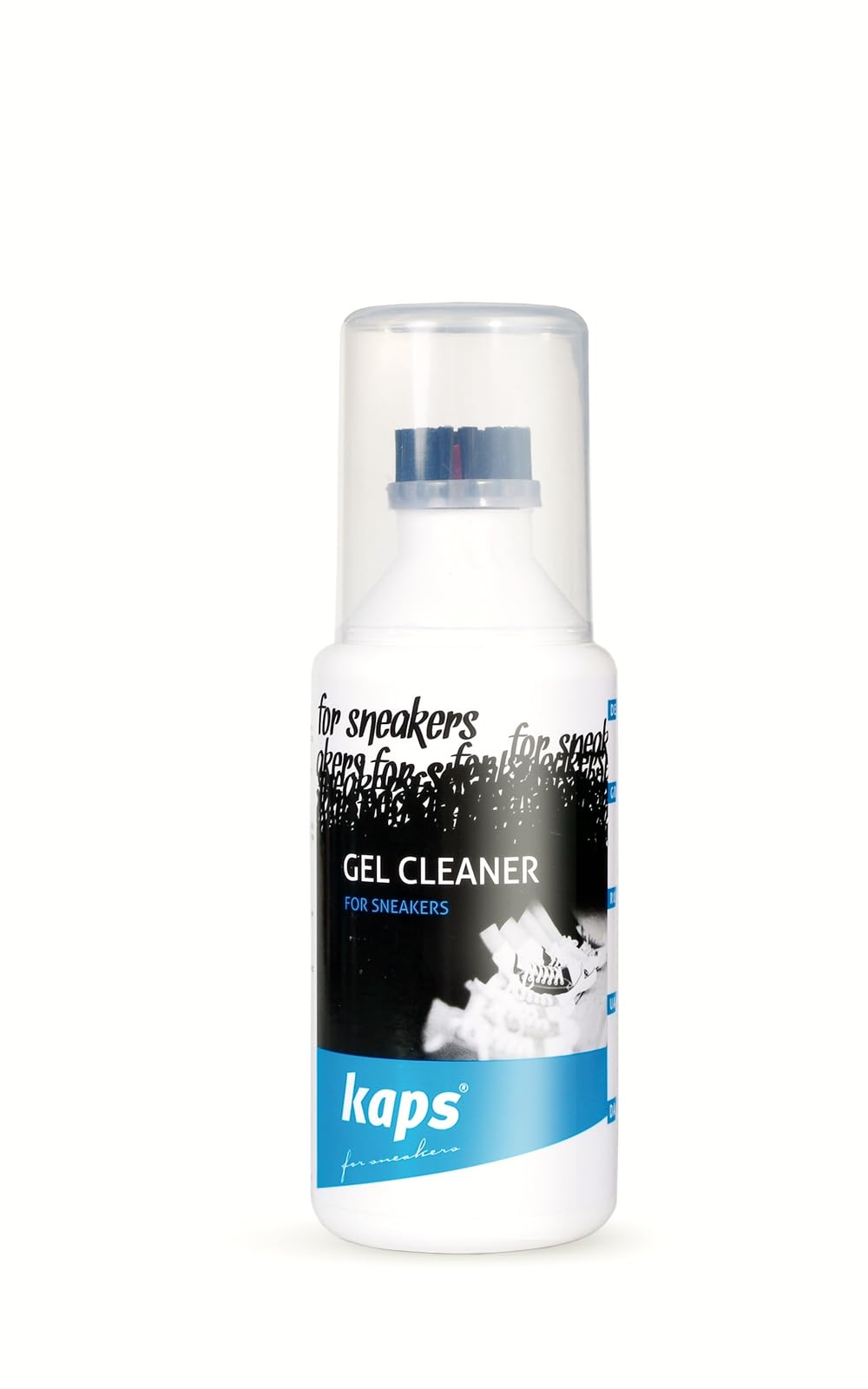 Kaps Trainer Cleaning Gel 100ml – Sneaker & Shoe Cleaner with Built-in Brush Applicator for Leather, Suede, Nubuck, Canvas & Textile Trainers and Sneakers