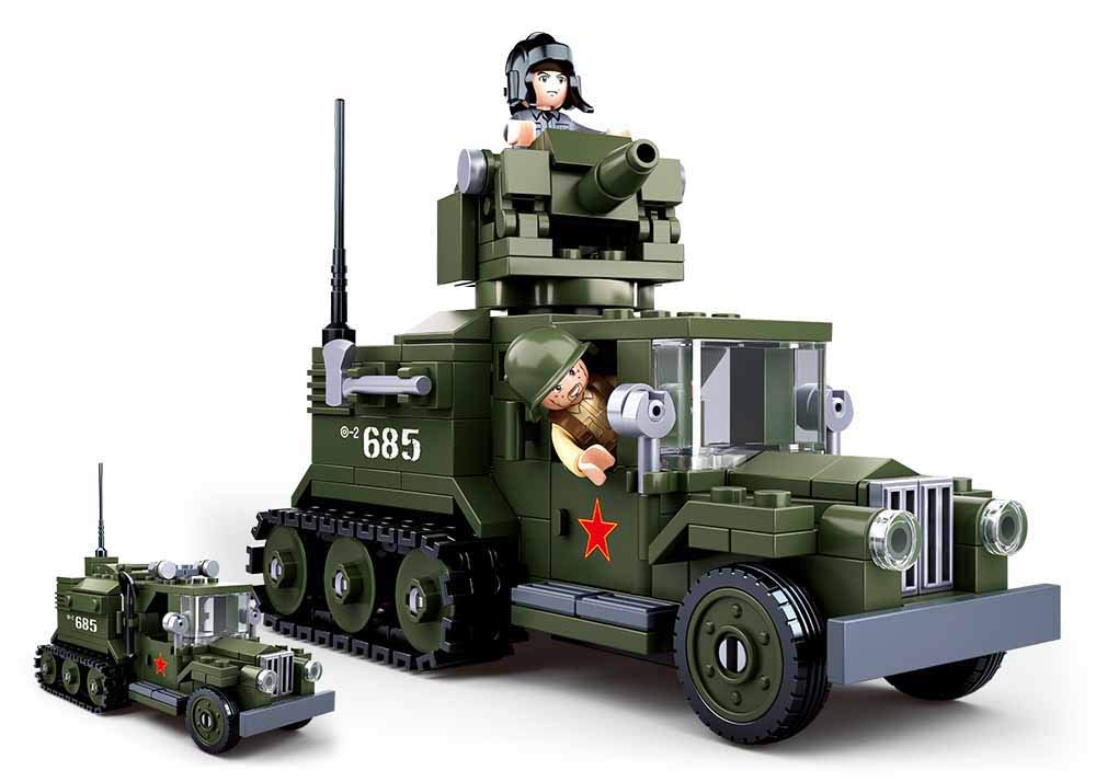 Sluban WWII - GAZ HALF-TRACK 2IN1 243PCS, Medium